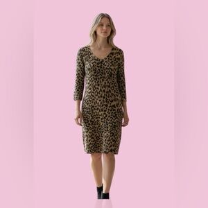 Leopard Print light sweater Women's Dress